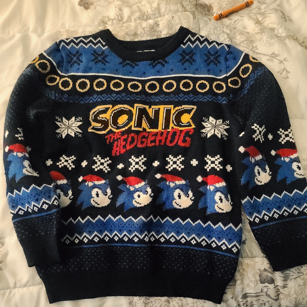 Sonic Christmas sweater